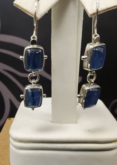Sterling Silver Kyanite Double Drop Earrings image 0